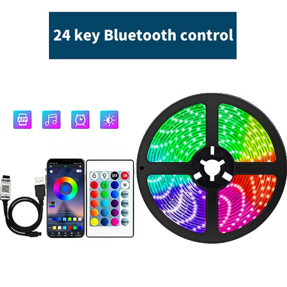 Bluetooth RGB LED Strip Light 1-30M USB Flexible SMD 5050