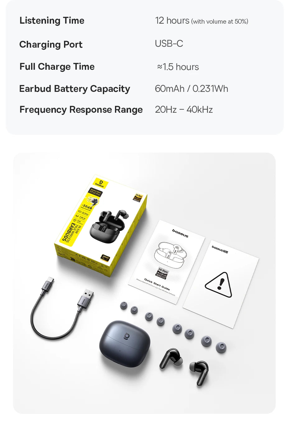 Baseus Earbuds Bluetooth 6.0