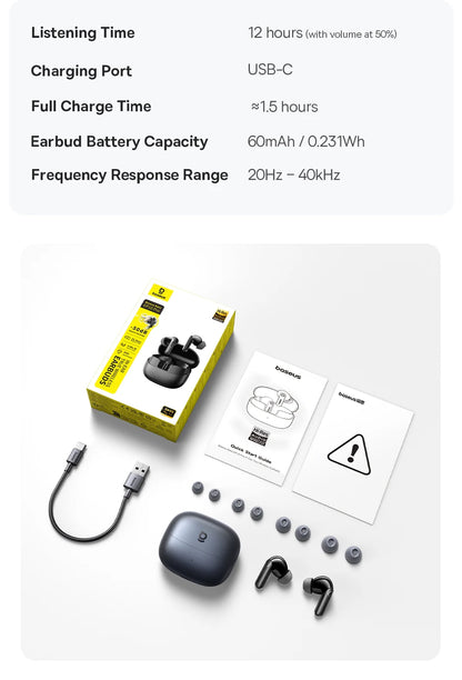 Baseus Earbuds Bluetooth 6.0