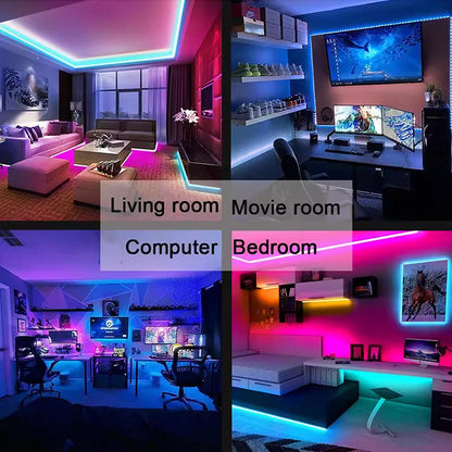 Bluetooth RGB LED Strip Light 1-30M USB Flexible SMD 5050