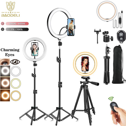 10" LED Ring Light with Tripod & Phone Holder