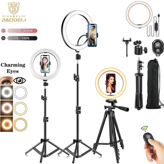 10" LED Ring Light with Tripod & Phone Holder