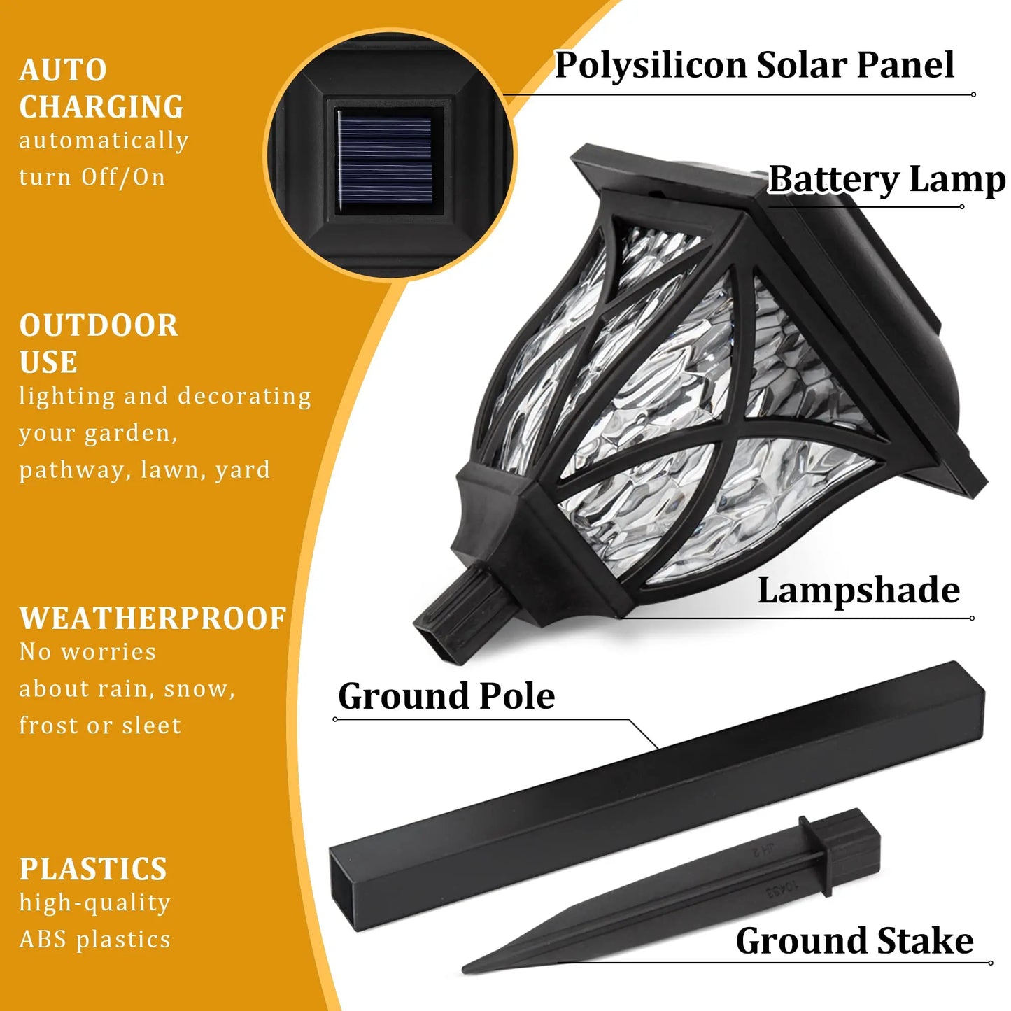 SolarGlow Garden Path Lights (2pcs)