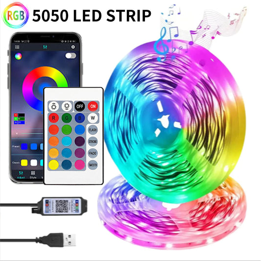 Bluetooth RGB LED Strip Light 1-30M USB Flexible SMD 5050